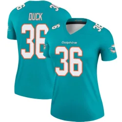 Women's Storm Duck Miami Dolphins No.36 Legend Jersey - Aqua
