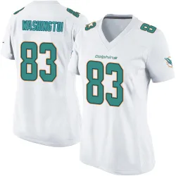Women's Tahj Washington Miami Dolphins No.83 Game Jersey - White