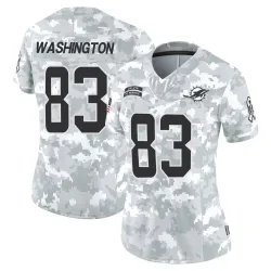 Women's Tahj Washington Miami Dolphins No.83 Limited 2024 Salute to Service Jersey - Arctic Camo