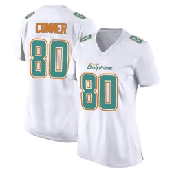 Women's Tanner Conner Miami Dolphins No.80 Game Fashion Jersey - White