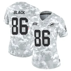 Women's Tarik Black Miami Dolphins No.86 Limited 2024 Salute to Service Jersey - Arctic Camo