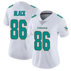 Women's Tarik Black Miami Dolphins No.86 limited Vapor Untouchable Jersey - White