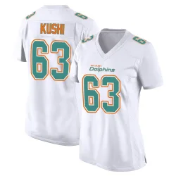 Women's Tedi Kushi Miami Dolphins No.63 Game Fashion Jersey - White