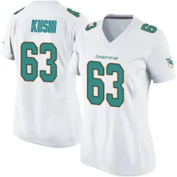 Women's Tedi Kushi Miami Dolphins No.63 Game Jersey - White