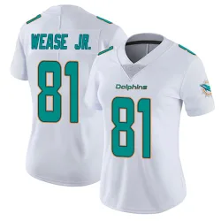 Women's Theo Wease Jr. Miami Dolphins No.81 limited Vapor Untouchable Jersey - White