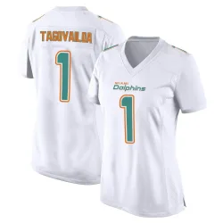 Women's Tua Tagovailoa Miami Dolphins No.1 Game Fashion Jersey - White