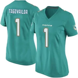 Women's Tua Tagovailoa Miami Dolphins No.1 Game Team Color Jersey - Aqua