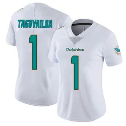 Women's Tua Tagovailoa Miami Dolphins No.1 limited Vapor Untouchable Jersey - White