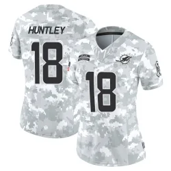 Women's Tyler Huntley Miami Dolphins No.18 Limited 2024 Salute to Service Jersey - Arctic Camo