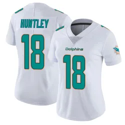 Women's Tyler Huntley Miami Dolphins No.18 limited Vapor Untouchable Jersey - White