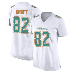 Women's Tyler Kroft Miami Dolphins No.82 Game Fashion Jersey - White
