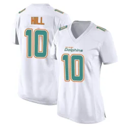Women's Tyreek Hill Miami Dolphins No.10 Game Fashion Jersey - White
