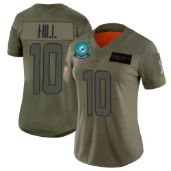 Women's Tyreek Hill Miami Dolphins No.10 Limited 2019 Salute to Service Jersey - Camo