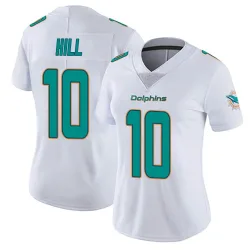 Women's Tyreek Hill Miami Dolphins No.10 limited Vapor Untouchable Jersey - White