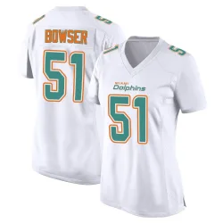 Women's Tyus Bowser Miami Dolphins No.51 Game Fashion Jersey - White