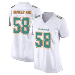 Women's William Bradley-King Miami Dolphins No.58 Game Fashion Jersey - White