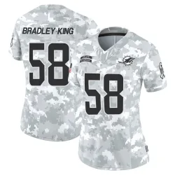 Women's William Bradley-King Miami Dolphins No.58 Limited 2024 Salute to Service Jersey - Arctic Camo