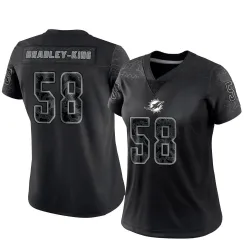 Women's William Bradley-King Miami Dolphins No.58 Limited Reflective Jersey - Black