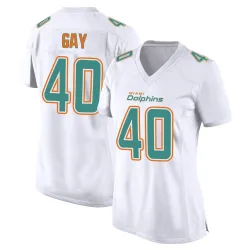 Women's Willie Gay Miami Dolphins No.40 Game Fashion Jersey - White