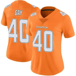 Women's Willie Gay Miami Dolphins No.40 Limited Color Rush Jersey - Orange
