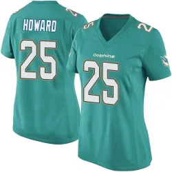 Women's Xavien Howard Miami Dolphins No.25 Game Team Color Jersey - Aqua
