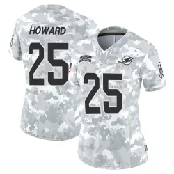 Women's Xavien Howard Miami Dolphins No.25 Limited 2024 Salute to Service Jersey - Arctic Camo