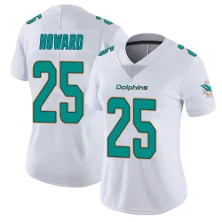 Women's Xavien Howard Miami Dolphins No.25 limited Vapor Untouchable Jersey - White