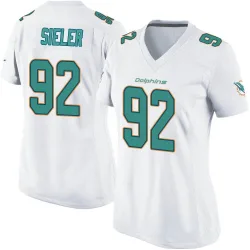 Women's Zach Sieler Miami Dolphins No.92 Game Jersey - White