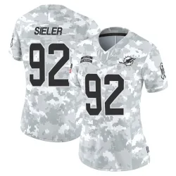 Women's Zach Sieler Miami Dolphins No.92 Limited 2024 Salute to Service Jersey - Arctic Camo