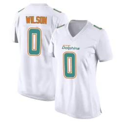 Women's Zach Wilson Miami Dolphins No.0 Game Fashion Jersey - White