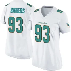 Women's Zeek Biggers Miami Dolphins No.93 Game Jersey - White