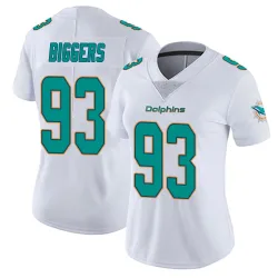 Women's Zeek Biggers Miami Dolphins No.93 limited Vapor Untouchable Jersey - White