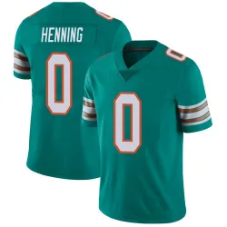 Youth A.J. Henning Miami Dolphins No.0 Limited Alternate Vapor Untouchable Jersey - Aqua