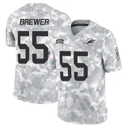 Youth Aaron Brewer Miami Dolphins No.55 Limited 2024 Salute to Service Jersey - Arctic Camo