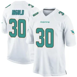 Youth Alec Ingold Miami Dolphins No.30 Game Jersey - White
