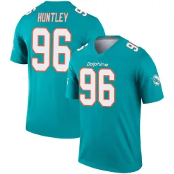 Youth Alex Huntley Miami Dolphins No.96 Legend Jersey - Aqua