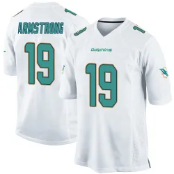 Youth Andrew Armstrong Miami Dolphins No.19 Game Jersey - White