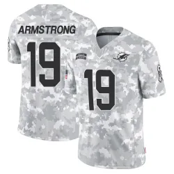 Youth Andrew Armstrong Miami Dolphins No.19 Limited 2024 Salute to Service Jersey - Arctic Camo