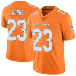 Youth Artie Burns Miami Dolphins No.23 Limited Color Rush Jersey - Orange