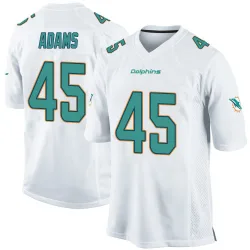Youth BJ Adams Miami Dolphins No.45 Game Jersey - White