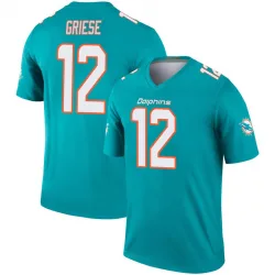 Youth Bob Griese Miami Dolphins No.12 Legend Inverted Jersey - Aqua