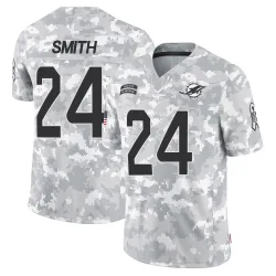 Youth Cam Smith Miami Dolphins No.24 Limited 2024 Salute to Service Jersey - Arctic Camo