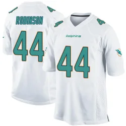Youth Chop Robinson Miami Dolphins No.44 Game Jersey - White