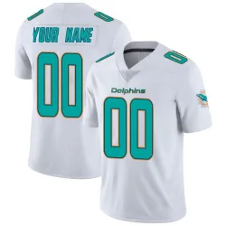 Youth Custom Miami Dolphins No.00 limited Vapor Untouchable Jersey - White