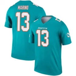 Youth Dan Marino Miami Dolphins No.13 Legend Inverted Jersey - Aqua