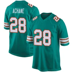 Youth De'Von Achane Miami Dolphins No.28 Game Alternate Jersey - Aqua