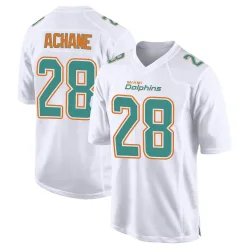 Youth De'Von Achane Miami Dolphins No.28 Game Fashion Jersey - White