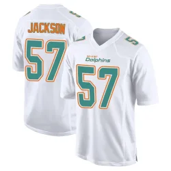 Youth Dequan Jackson Miami Dolphins No.57 Game Fashion Jersey - White