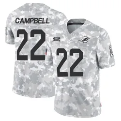 Youth Elijah Campbell Miami Dolphins No.22 Limited 2024 Salute to Service Jersey - Arctic Camo