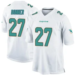 Youth Ethan Bonner Miami Dolphins No.27 Game Jersey - White